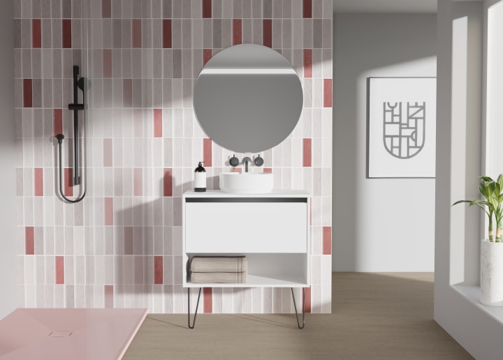 Conjunto mueble de baño con lavabo sobre encimera Amizuva Yoko Top Principal 1