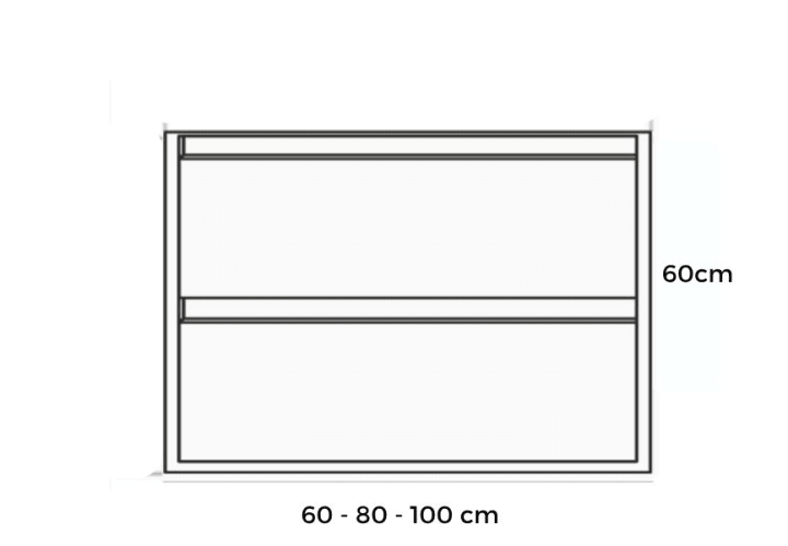 Conjunto completo de mueble de baño Bruntec Zaoma Croquis 12