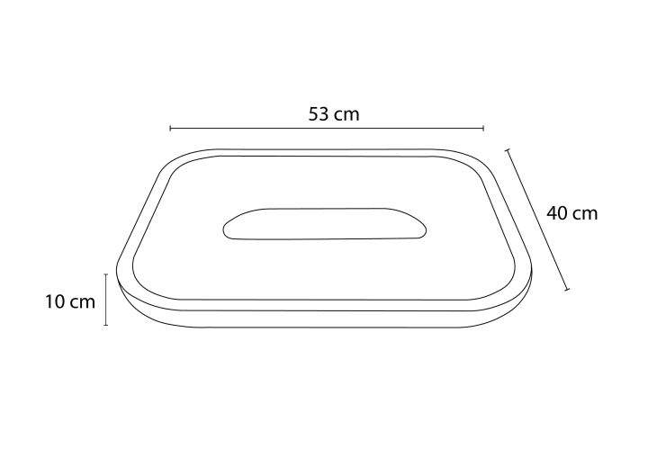 Lavabo de mármol natural Bruntec River Croquis 5