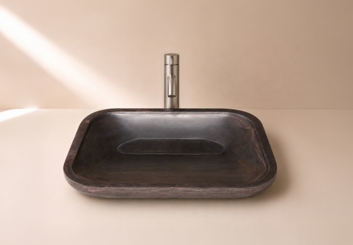 Lavabo de mármol natural Bruntec River Ambiente 4