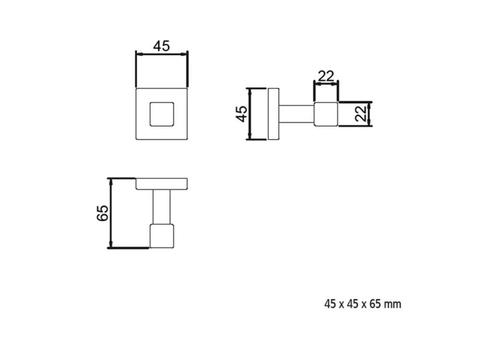 Percha de baño Salgar Nervión Croquis 1