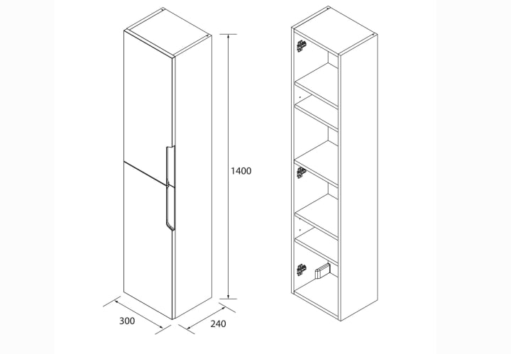 Columna de baño Salgar Vima Croquis 5