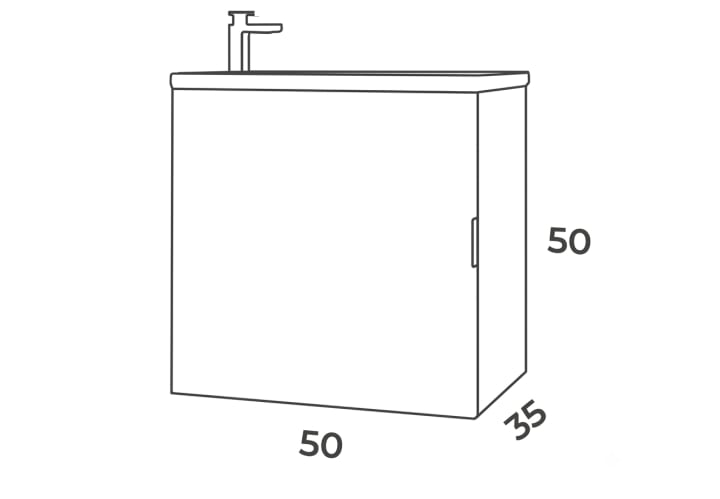 Conjunto mueble de baño fondo reducido 35 cm Campoaras Petit Croquis 6