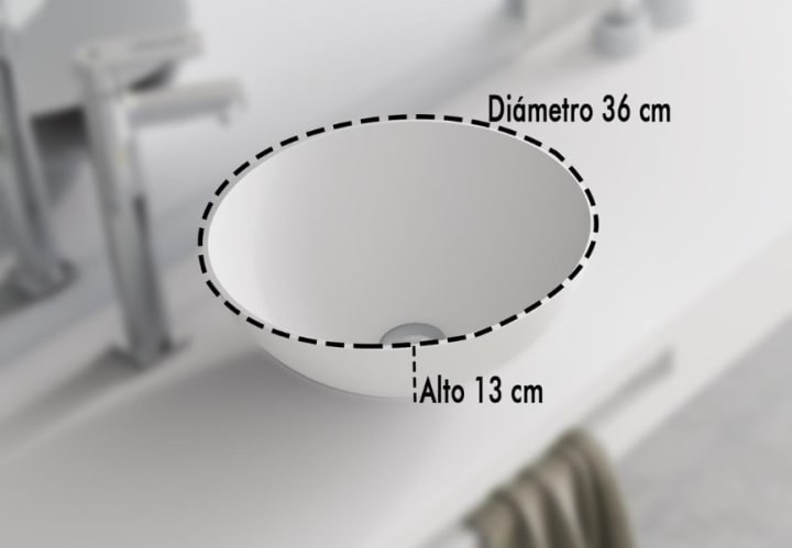 Lavabo sobre encimera Bruntec Bolonia Detalle 1