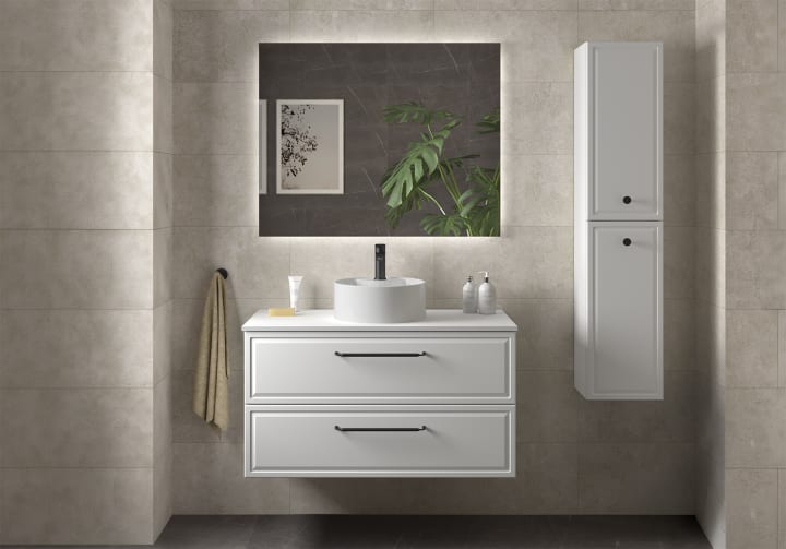 Conjunto mueble de baño Salgar Runa con lavabo sobre encimera Principal 6
