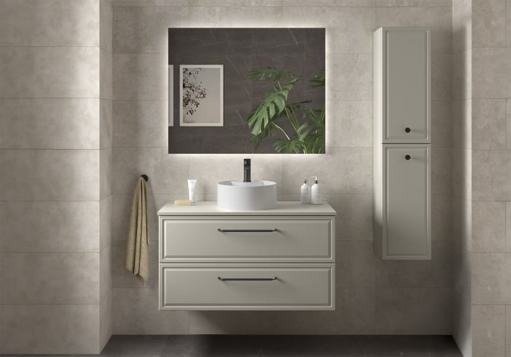 Conjunto mueble de baño Salgar Runa con lavabo sobre encimera Principal 4