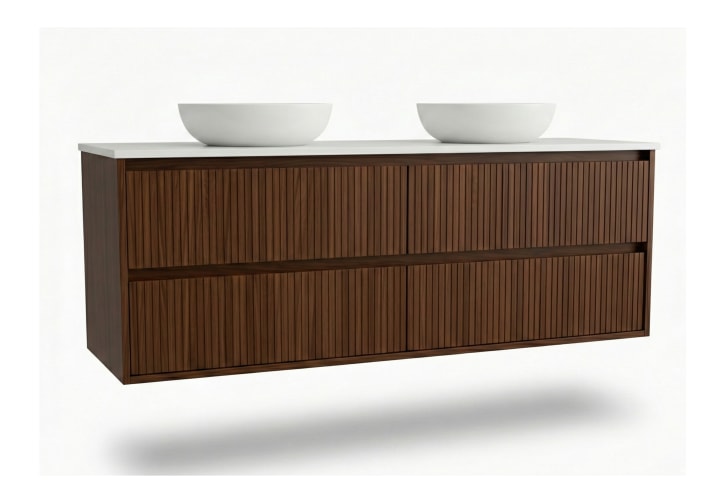 Mueble de baño madera maciza con encimera solid surface Bruntec Alpes 18 Principal 4