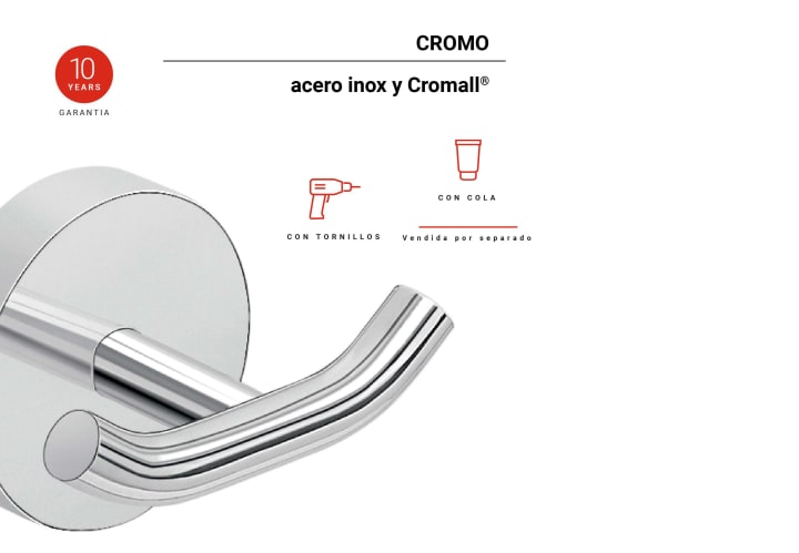 Percha doble de baño Gedy Eros Detalle 2