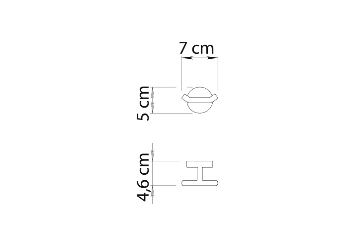 Percha doble de baño Gedy Eros Croquis 4