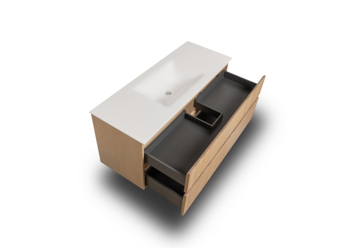 Conjunto de mueble de baño madera maciza Bruntec Alpes 2 Detalle 4