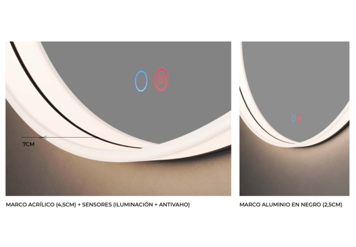 Espejo de baño con luz LED Ledimex Bolonia Detalle 2