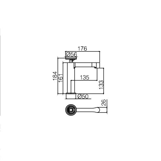 Grifo de lavabo Imex Olimpo Croquis 5