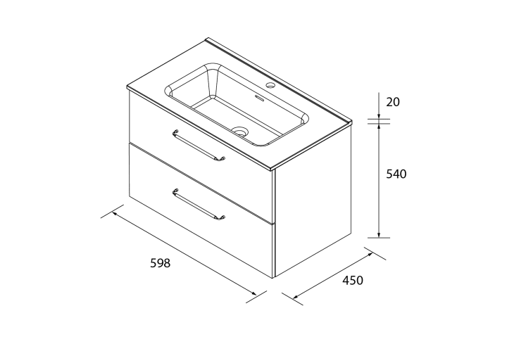 Conjunto mueble de baño Salgar Morai Croquis 8