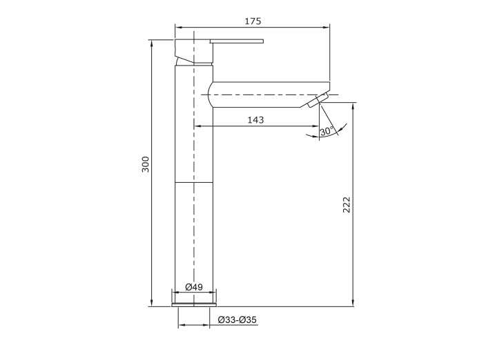 Grifo de lavabo GME Iony Croquis 2