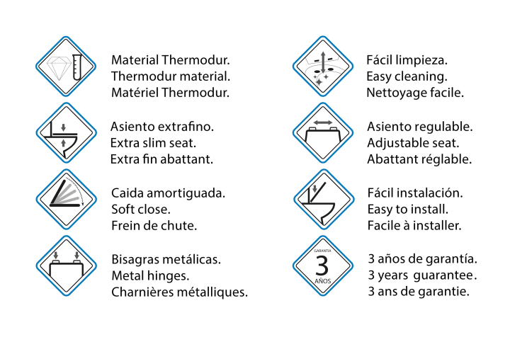 Pack inodoro suspendido + cisterna empotrada Bruntec Square opción 8