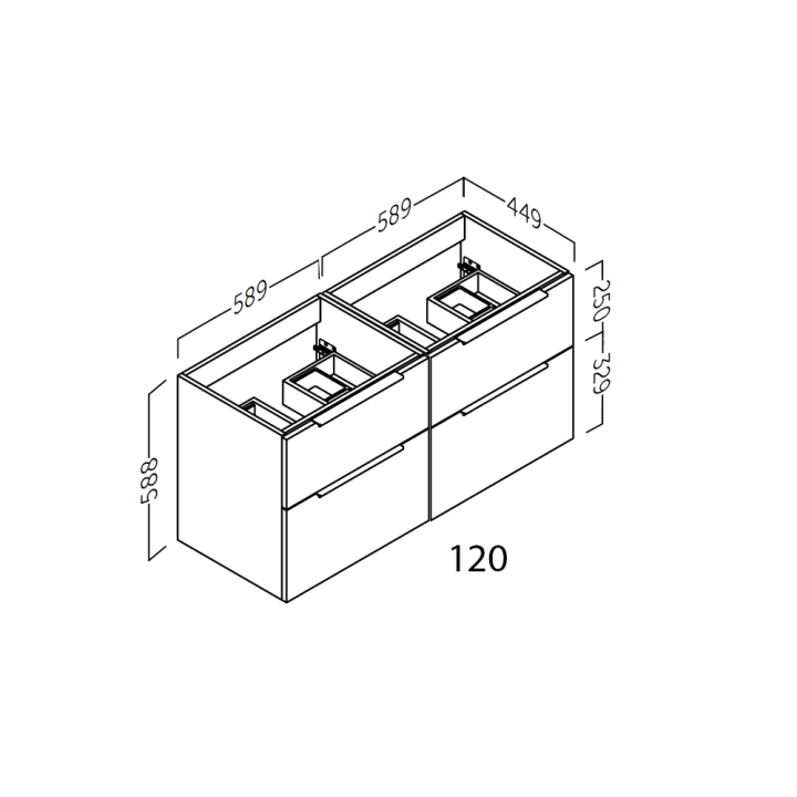 Mueble de baño Galsaky Coycama Croquis 11