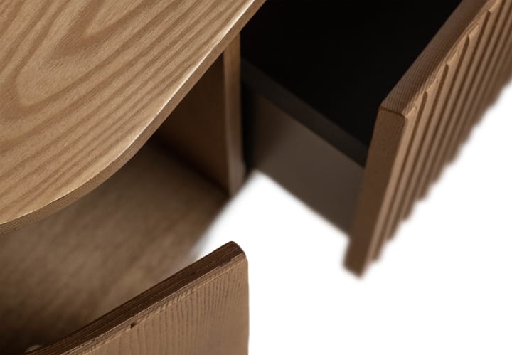 Mueble de baño madera varias medidas, maciza de fresno con encimera de madera Bruntec Evo Curve Detalle 3