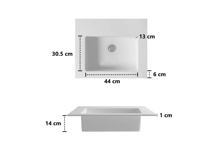 Lavabo encastrado Bruntec Tabac Croquis 2