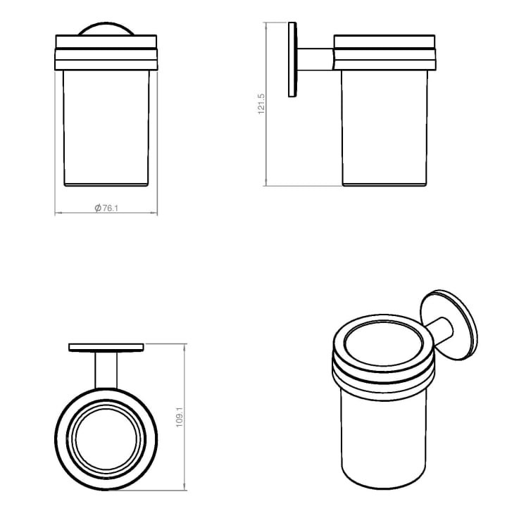 Conjunto de accesorios de baño Cosmic Duo Round Croquis 6