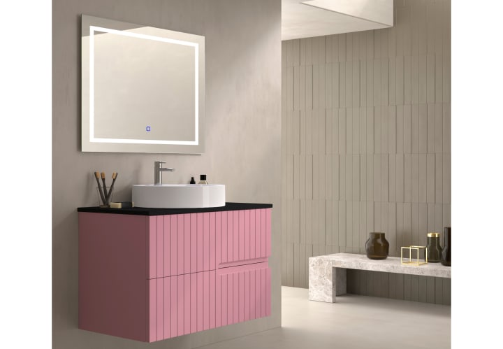 Mueble de baño con encimera piedra compactada negra Bruntec Ebi colores Principal 9