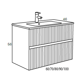 Conjunto mueble de baño Sanchis Etna Croquis 6