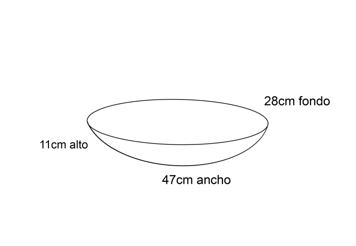 Lavabo sobre encimera Art and Bath fondo reducido Astra Solid Croquis 2