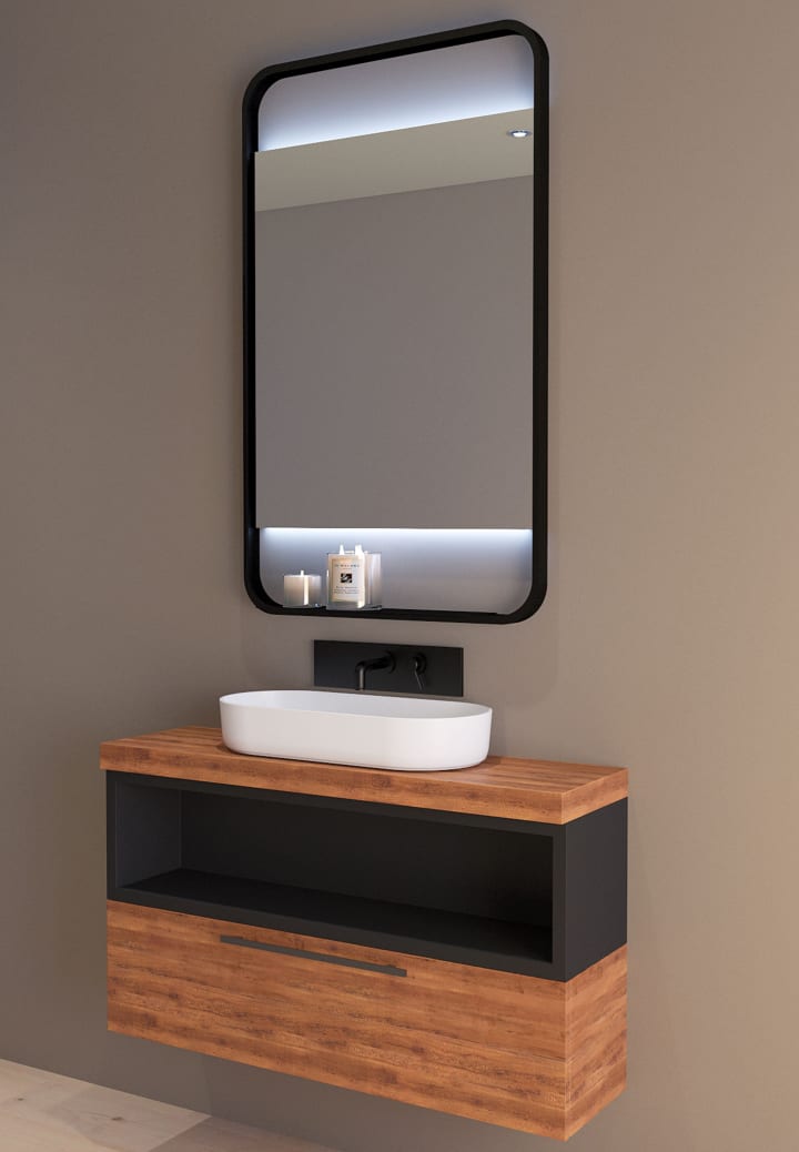 Espejo de baño con luz LED Bruntec Sansa Ambiente 4