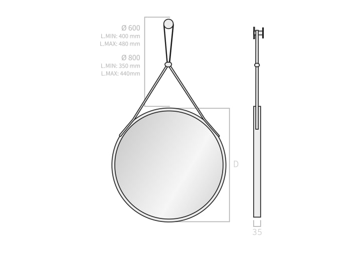 Espejo de baño Bruntec Brento Croquis 4