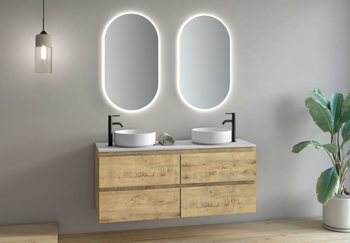 Mueble de baño con encimera de madera Bruntec Roma Principal 5