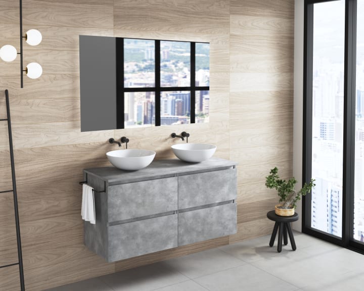 Mueble de baño con encimera de madera Bruntec Roma Principal 4