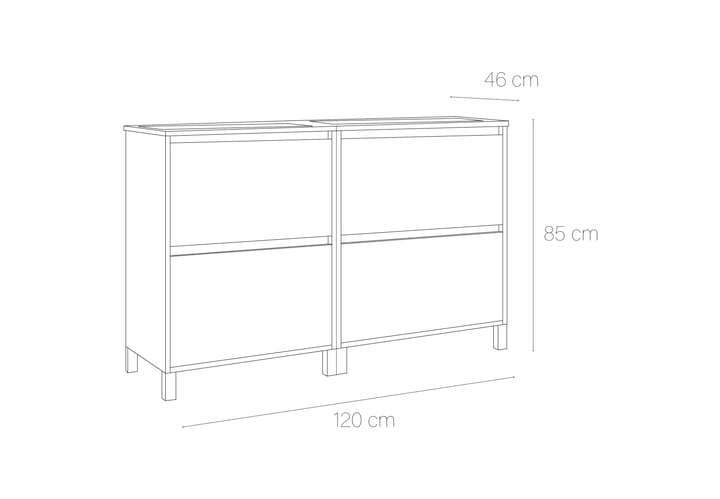 Conjunto mueble de baño Bruntec Evora Croquis 3