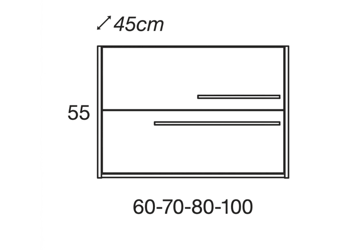 Mueble de baño con encimera de madera Viso Aqua Croquis 4