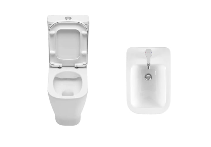 Pack inodoro + bidé compacto de Unisan Sanidusa Look Detalle 1