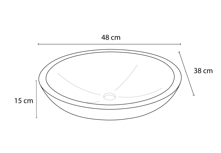 Lavabo de mármol natural Bruntec Bol Croquis 2