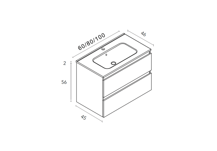 Conjunto mueble de baño Royo Kena Croquis 11