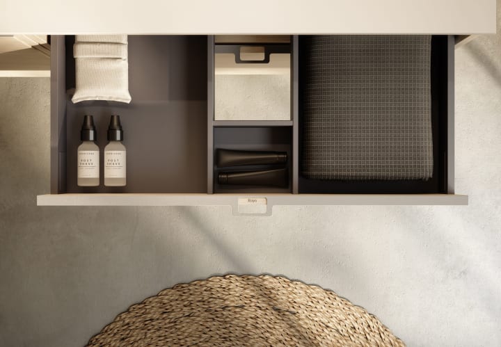 Mueble de baño con encimera de madera Royo  Logika Detalle 7