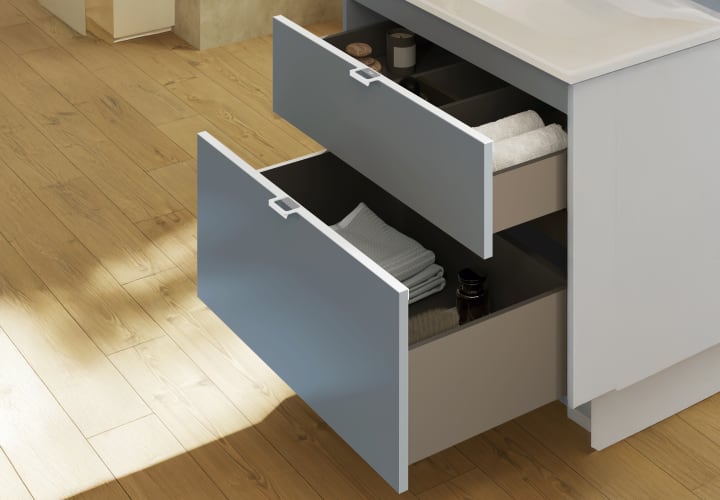 Mueble de baño con encimera de madera Royo  Logika Detalle 6