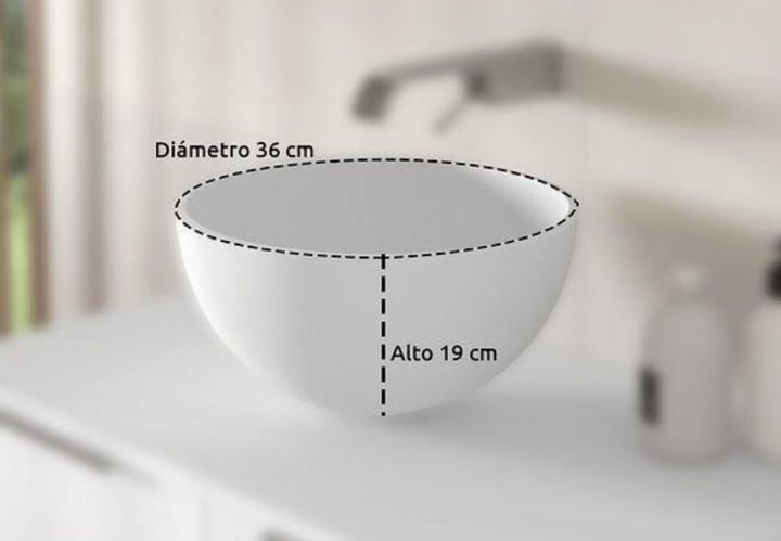 Lavabo sobre encimera Bruntec Fruit Croquis 1