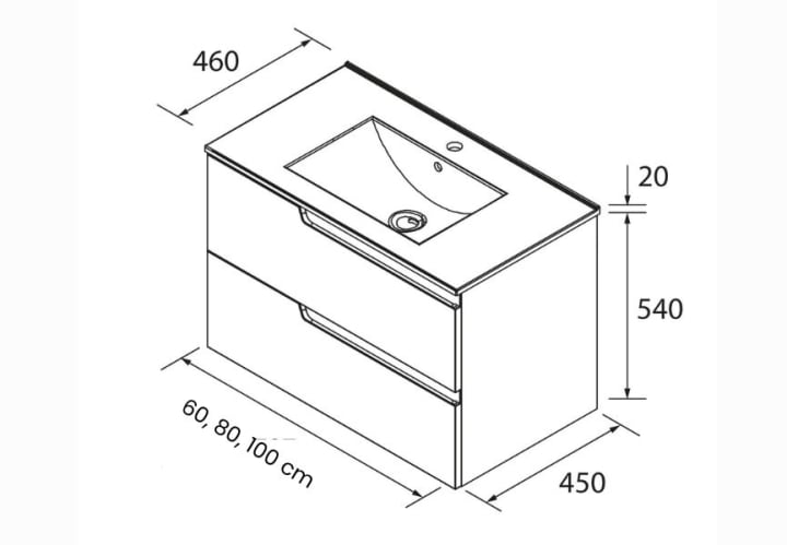 Conjunto mueble de baño Salgar Vima Croquis 9