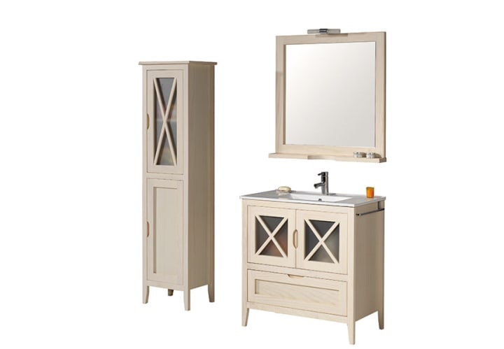 Conjunto mueble de baño rústico Bruntec Kai Detalle 6