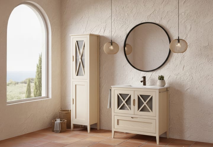 Conjunto mueble de baño rústico Bruntec Kai Principal 3