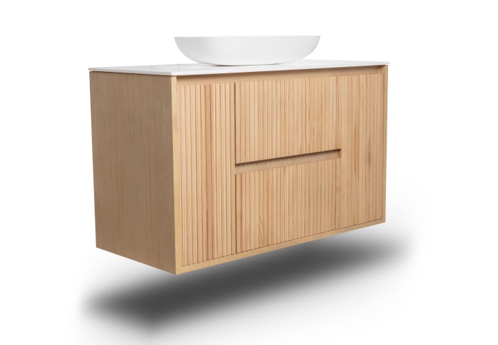 Mueble de baño madera maciza con encimera de solid surface Bruntec Alpes 13 Detalle 2