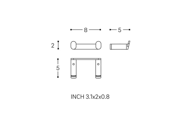 Percha de baño Cosmic Micra Croquis 2