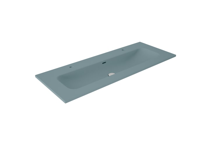 Lavabo encastrado para dos grifos de un seno Viso Idea Match Principal 7