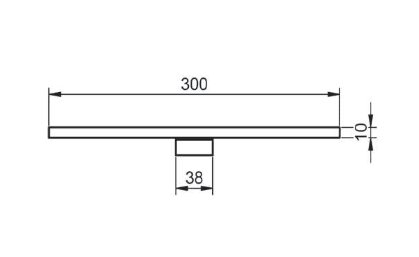Aplique de luz led Visobath Arya Croquis 1
