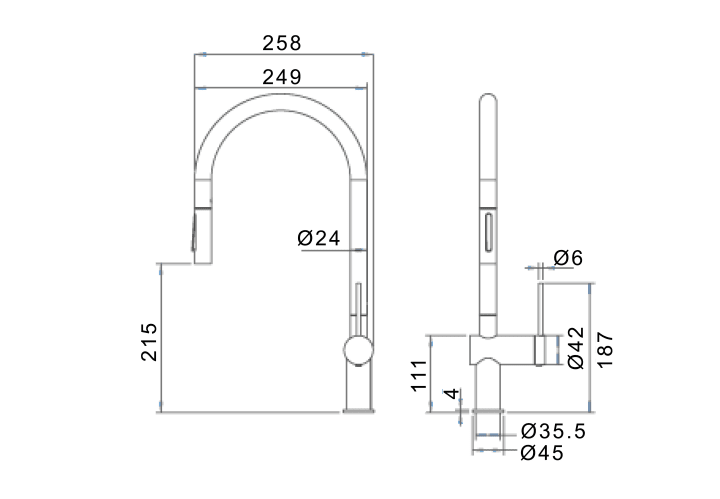 Grifo de cocina Imex Berna Croquis 11
