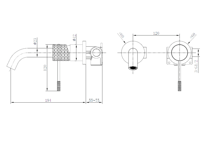 Grifo de lavabo Imex Génova Croquis 17