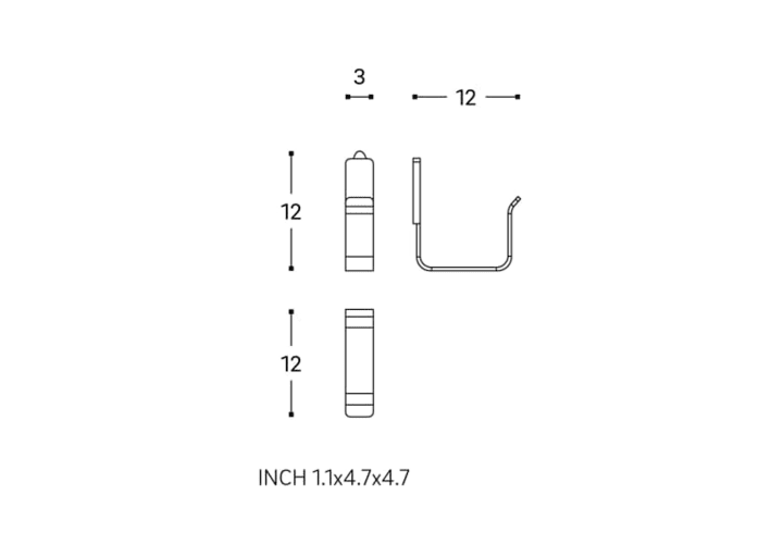 Toallero de baño aro Cosmic Line Croquis 2