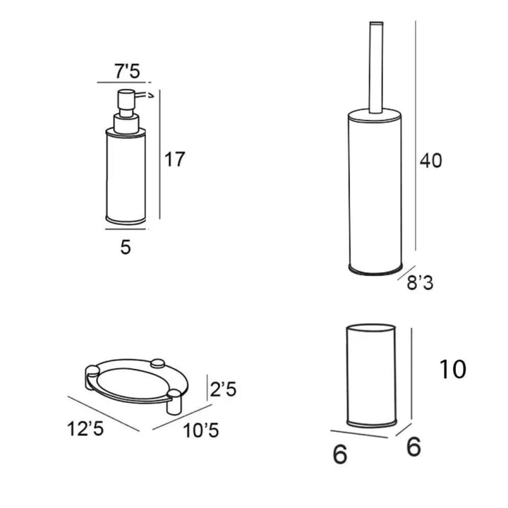 Conjunto de accesorios de baño Manillons Torrent Luxor Croquis 5