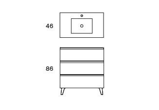 Conjunto mueble de baño Viso Granada Croquis 13